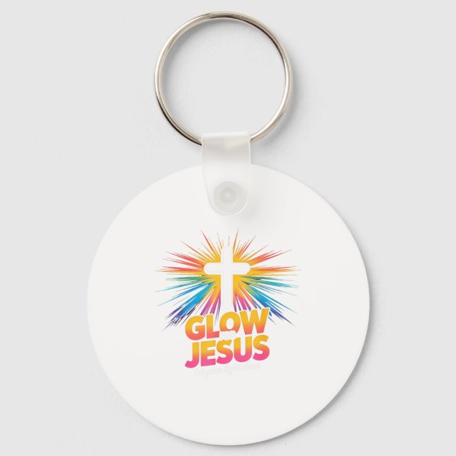 Christian Glow For Jesus Let Your Light Shine Fait Keychain (Front)