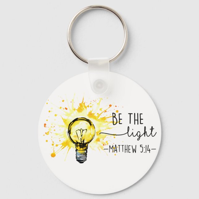 Christian God Be the Light Inspiration Keychain (Front)