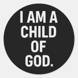 Christian God Faith Jesus Church Gods Child Church Classic Round Sticker