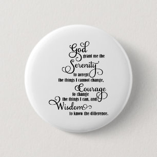 Christian God Grant Me The Serenity To Accept Pray 2 Inch Round Button