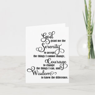 Christian God Grant Me The Serenity To Accept Pray Card
