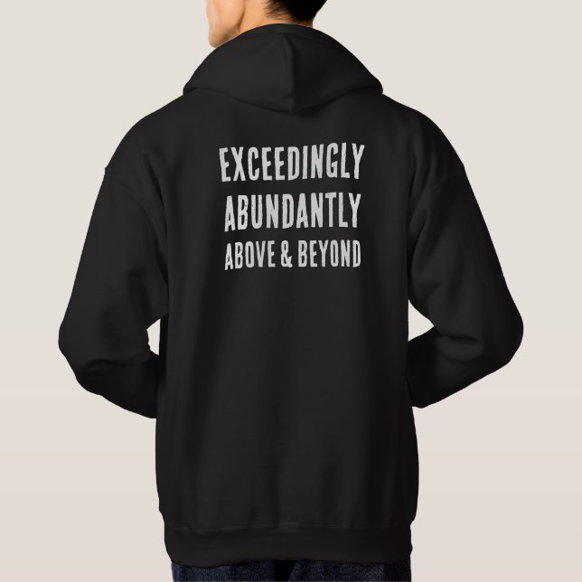 Christian GOD IS ABLE Exceedingly Abundantly Hoodie (Back)