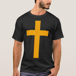Christian God Jesus Cross Orange  T-Shirt