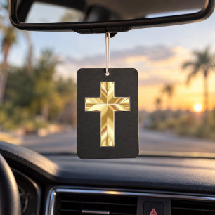 Christian Gold Cross Air Freshener