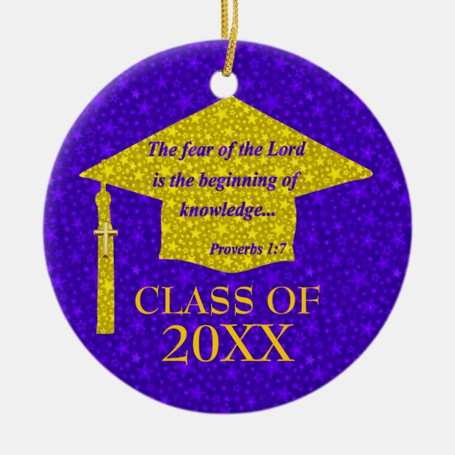 Christian Graduate Ceramic Ornament (Front)