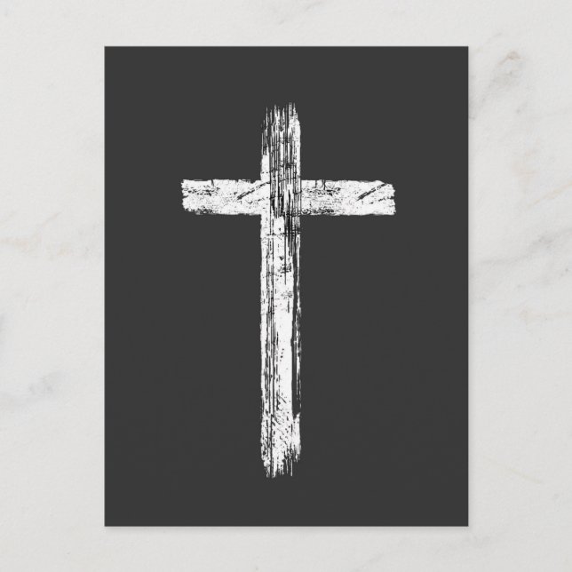 Christian Grunge Cross Postcard (Front)