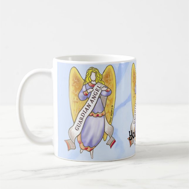 Christian Guardian Angel Coffee Mug (Left)