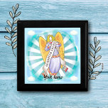 Christian Guardian Angel Gift Box<br><div class="desc">Christian Guardian Angel gift box by ArtMuvz Illustration. Matching Customizable Christian t-shirts,  angel apparel and prayer gifts. Christian pastor t-shirt,  inspiration gifts and church apparel.To personalize add your name or add text instead. Customize this angel gift box  to make it uniquely yours or to give as a personalized gift</div>