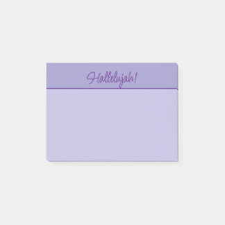 Christian Hallelujah Sticky Notepad in Purple