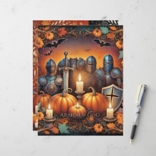 Christian Halloween Armour of God Scrapbook Paper