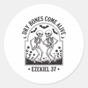 Christian Halloween Dry Bones Come Alive Funny Jes Classic Round Sticker