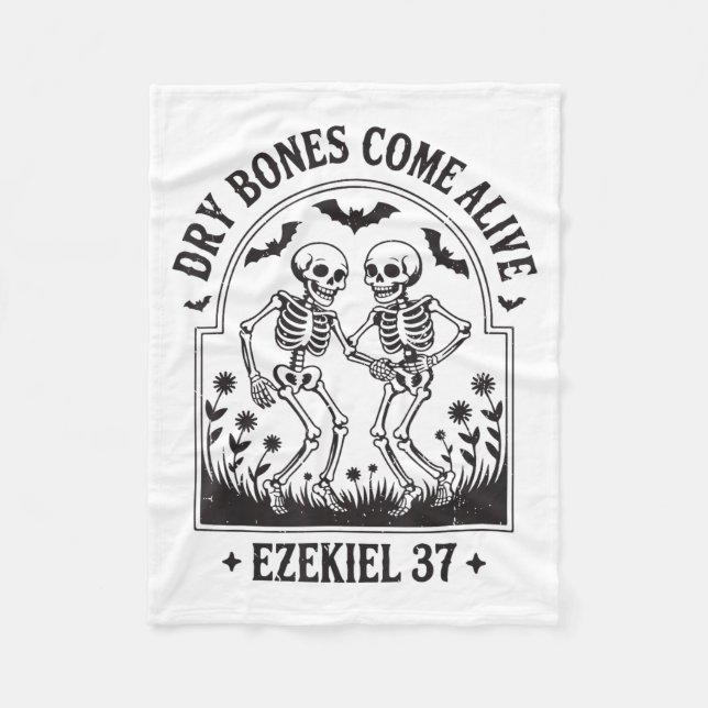 Christian Halloween Dry Bones Come Alive Funny Jes Fleece Blanket (Front)