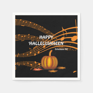 Christian Halloween HALLELUJAHEEN Pumpkin Paper Napkin