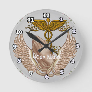 Christian Hands Nurse  Round Clock
