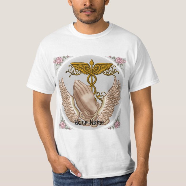 Christian Hands  Nurse  t-shirt (Front)