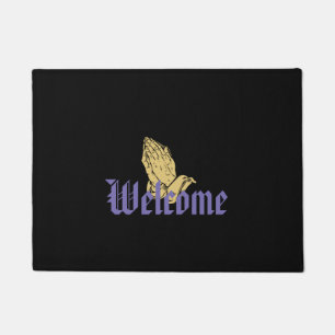 Christian Hands of Prayer Door Mat