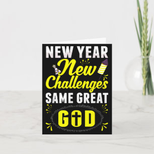 Christian Happy New Year New Challenges Same Great Card