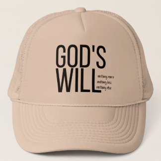 Christian Hats Christian Gifts, Gods will hat.