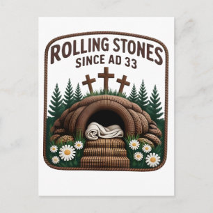 Christian He is Risen Faux Postcard