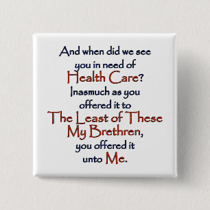 Christian Health Care 2 Inch Square Button
