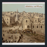 Christian Home Decor Vintage Photo Holy Land<br><div class="desc">Spiritual wall art printed from a genuine original vintage photograph captured in the 19th century by travelers to the Holy Land. The scene shows the marketplace in Bethlehem, the town where Jesus was born, during a market day. The picture reflects the feeling of the Holy Land for a Christian home...</div>