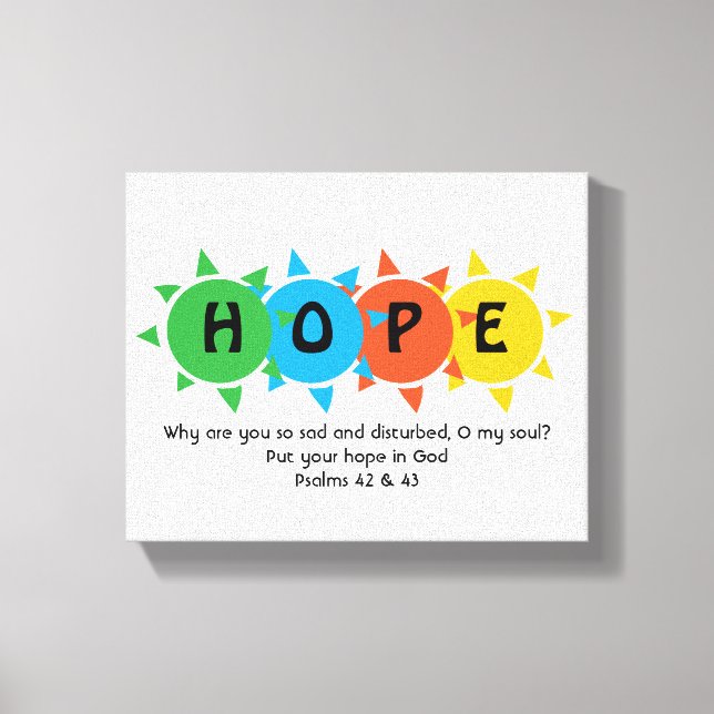 Christian HOPE IN GOD Encouragement CUSTOM Canvas Print (Front)
