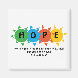 Christian HOPE IN GOD Suicide Prevention CUSTOM Magnet