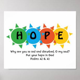 Christian HOPE IN GOD Suicide Prevention CUSTOM Poster