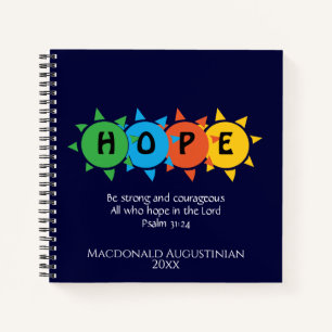 Christian HOPE IN THE LORD Customizable PSALM 31 Notebook