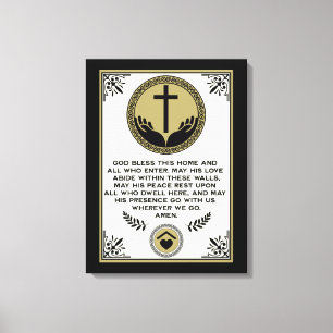 Christian House Blessing Canvas Print