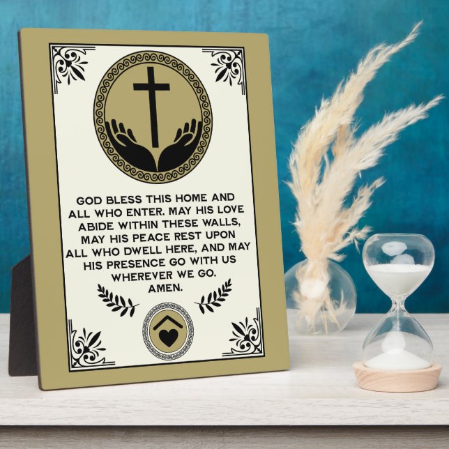 Christian House Blessing Plaque (Side)