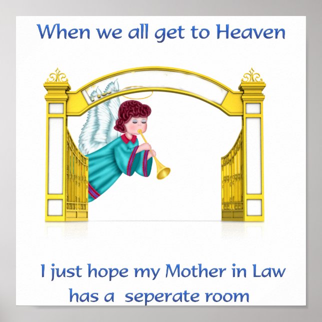 Christian humor heaven poster (Front)