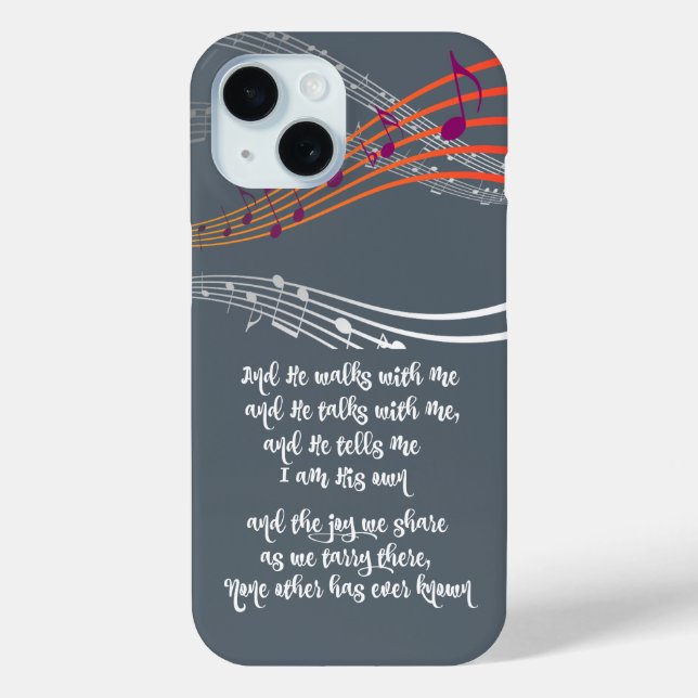Christian Hymn; He Walks with Me and He Talks Case-Mate iPhone Case (Back)