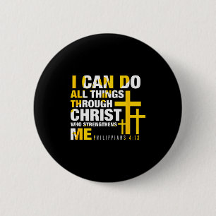 Christian - I Can Do All Things Through Christ 2 Inch Round Button