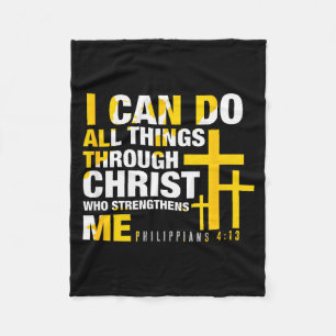 Christian - I Can Do All Things Through Christ  Fleece Blanket
