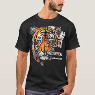 Christian I Can Do All Things Through Tiger Bible T-Shirt