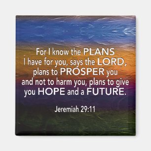 Christian   I KNOW THE PLANS   Jeremiah 29:11 Magnet