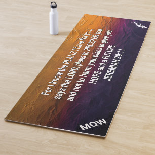 Christian I KNOW THE PLANS Jeremiah 29:11 Monogram Yoga Mat