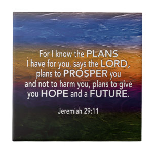 Christian I KNOW THE PLANS Jeremiah 29:11 Tile