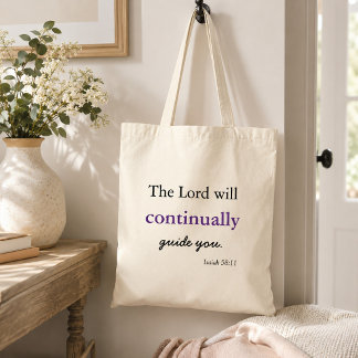 Christian inspiration the Lord will guide you Tote Bag