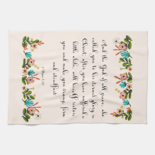 Christian inspirational Art - 1 Peter 5:10 Kitchen Towel