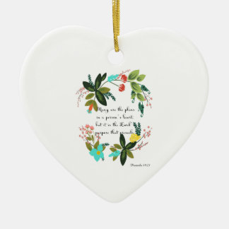 Christian inspirational Art - Proverbs 19:21 Ceramic Ornament