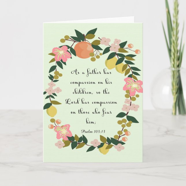 Christian inspirational Art - Psalm 103:13 Holiday Card