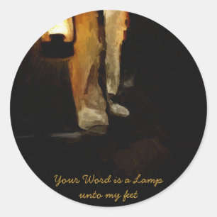 Christian Inspirational Bible Verse Encouragement Classic Round Sticker