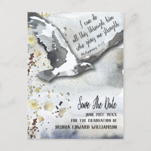 Christian Inspirational Graduation Save The Date Announcement Postcard