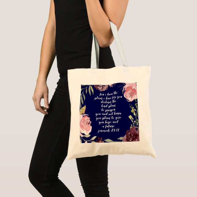 Christian Inspirational Scripture Tote Bag (Front (Product))