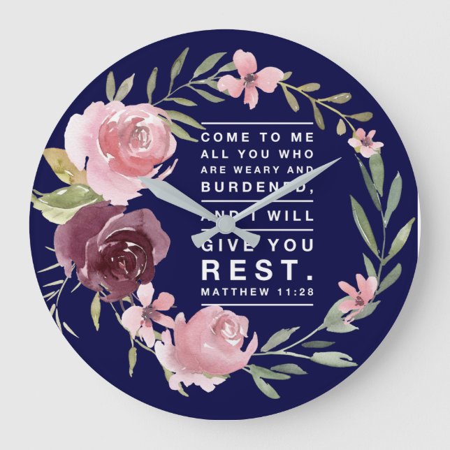 Christian Inspirational Scripture Verse Clock (Front)