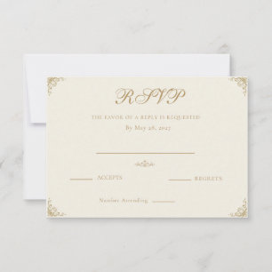 Christian Ivory & Antique Gold Wedding Response 