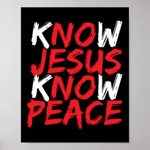 Christian Jesus Bible Verse Scripture Know Jesus K Poster