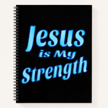 Christian Jésus est ma force 8,5 x 11 Carnet